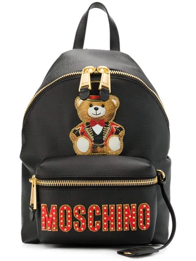 Shop Moschino Toy Bear Backpack In Black