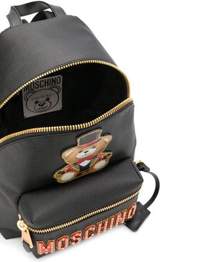 Shop Moschino Toy Bear Backpack In Black