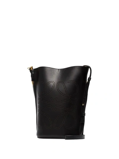 Shop Loewe Gate Anagram Bucket Bag In Black