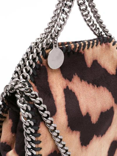 Shop Stella Mccartney Leopard Falabella Tote In Brown