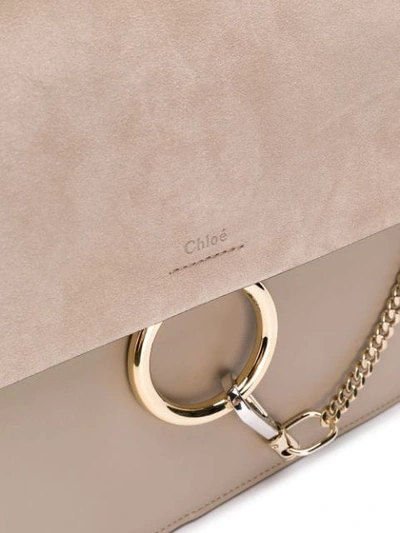 Shop Chloé Faye Medium Shoulder Bag In Neutrals