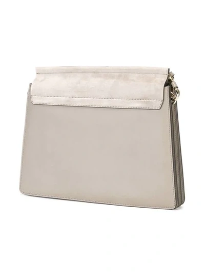 Shop Chloé Faye Shoulder Bag In Grey
