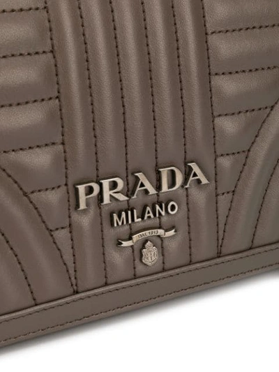 Shop Prada Mobile Phone Shoulder Bag In Grey