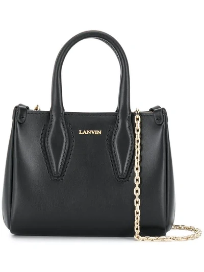 Shop Lanvin Micro Journée Bag In Black
