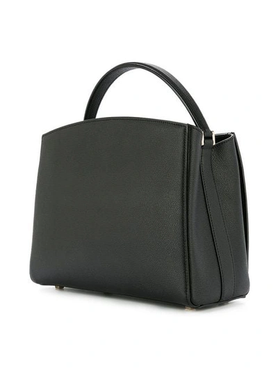 Shop Valextra Brera Shoulder Bag In Black
