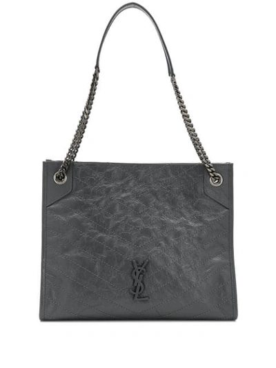 Shop Saint Laurent Medium Niki Shopper Bag In Grey