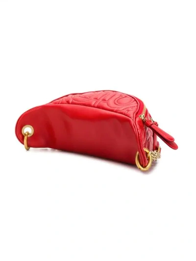 Shop Ferragamo Gancini Belt Bag In Red