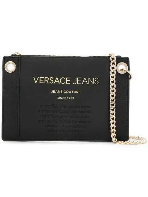 versace jeans black purse