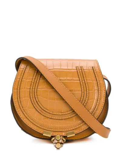 Shop Chloé Mini Marcie Bag In Brown