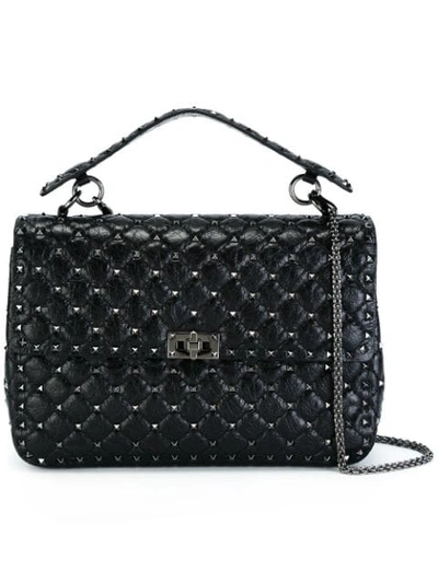 Shop Valentino Rockstud Crossbody Bag In Black