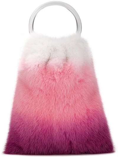 Shop Simonetta Ravizza Furrissima Degradé Tote Bag In Pink