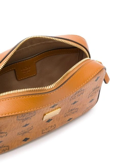 Shop Mcm Monogram Shoulder Bag In Brown