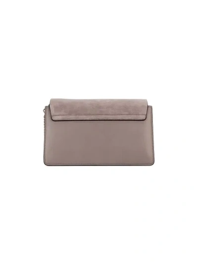 Shop Chloé Small Grey Faye Shoulder Bag In Neutrals