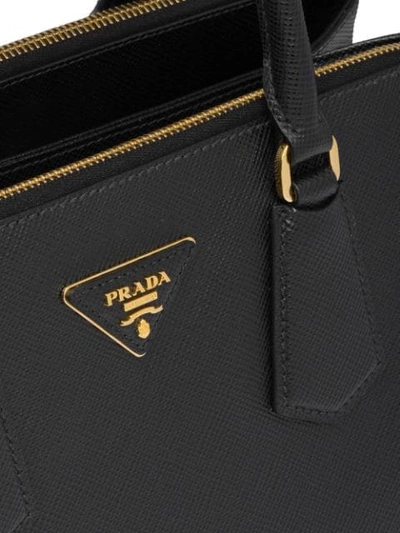 Shop Prada Galleria Top Handle Bag In Black