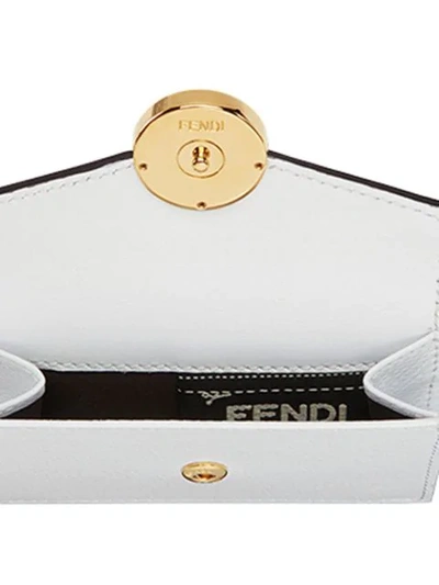 Shop Fendi Billfold Wallet In White
