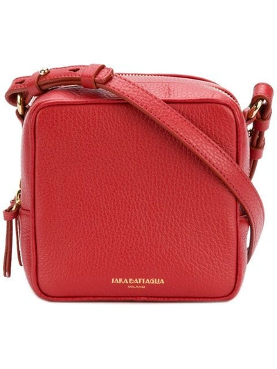 Shop Sara Battaglia Cube Bag In Red
