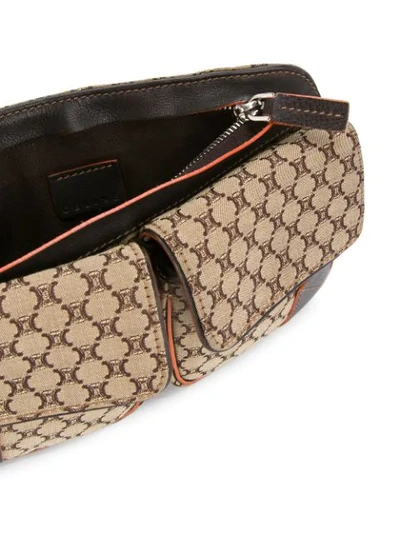 Pre-owned Celine Macadam Pattern Belt Bag In Brown