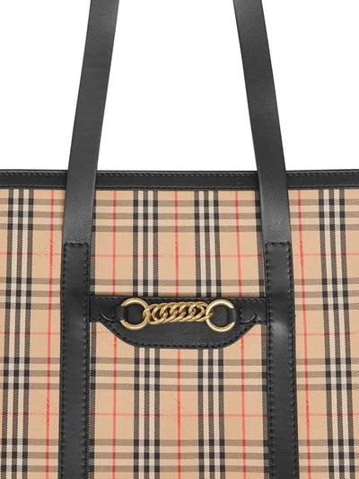 Shop Burberry Small 1983 Link Tote In Black