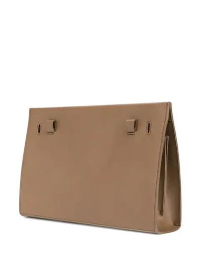 Shop Aesther Ekme Snap Shoulder Bag In Brown