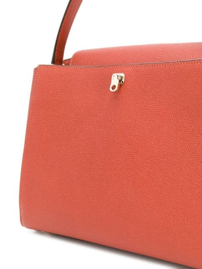 Shop Valextra Brera Tote Bag - Red