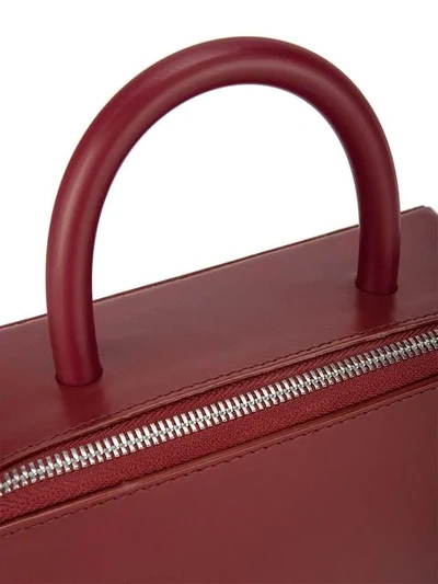 Shop Building Block Wine Red Box Leather Shoulder Bag
