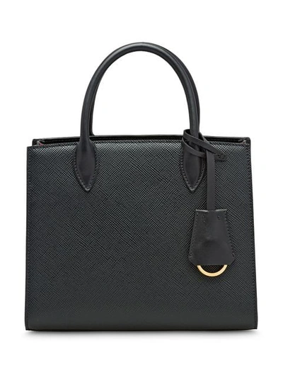 Shop Prada Saffiano Leather Mini Handbag In Black