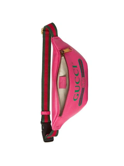 Shop Gucci Print Small Belt Bag In Pink