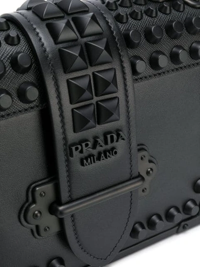 Shop Prada Cahier Shoulder Bag - Black