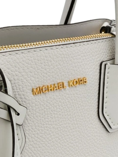 Shop Michael Michael Kors Logo Plaque Crossbody Bag In White