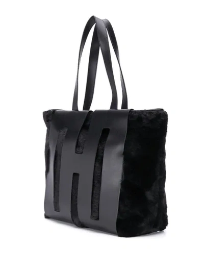 Shop Hogan Shoulder Bag In Black