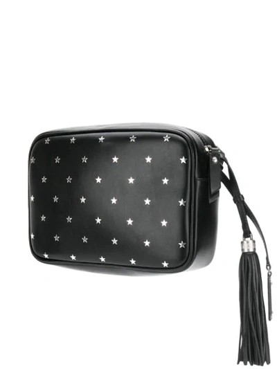 Shop Saint Laurent Medium Lou Star Print Camera Bag In Black