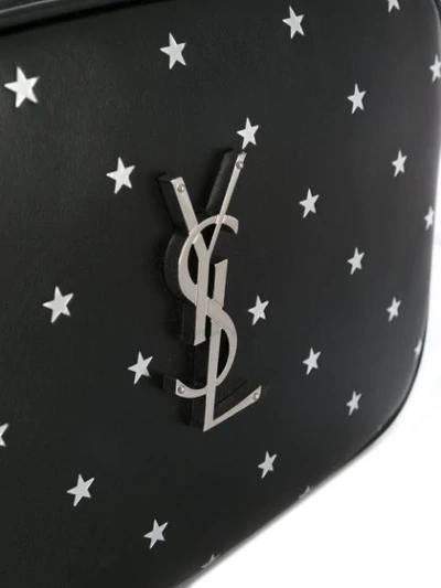 Shop Saint Laurent Medium Lou Star Print Camera Bag In Black