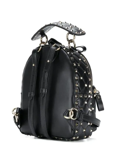 Shop Valentino Garavani Rockstud Spike Mini Backpack In 0no  Nero