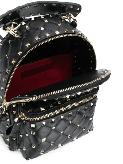 Shop Valentino Garavani Rockstud Spike Mini Backpack In 0no  Nero