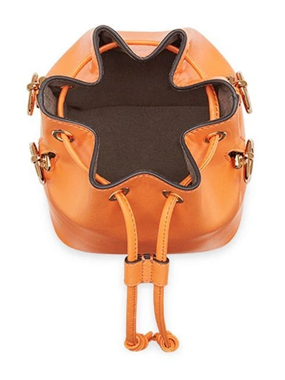 Shop Fendi Mon Tresor Mini Bucket Bag In Orange