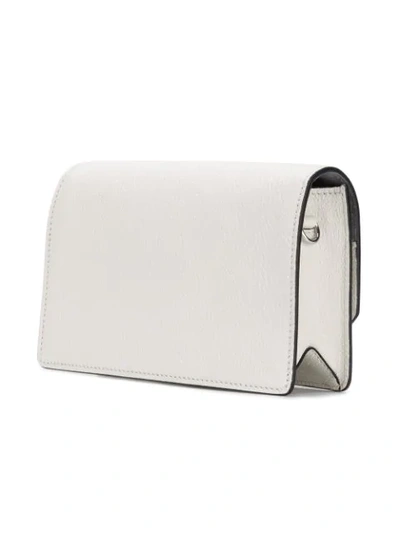 Shop Miu Miu Logo Plaque Shoulder Bag In White