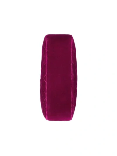 Shop Gucci Gg Marmont Velvet Small Shoulder Bag In 5671 Bordeaux