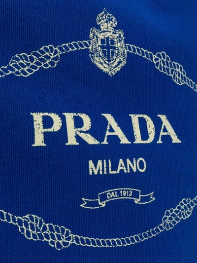 PRADA FABRIC HANDBAG - 蓝色