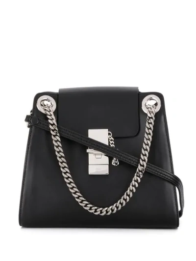 Shop Chloé Mini Annie Shoulder Bag In Black