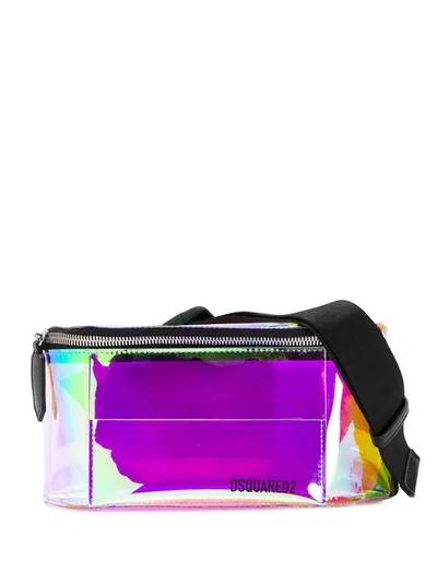 Shop Dsquared2 Reflective Belt Bag In White