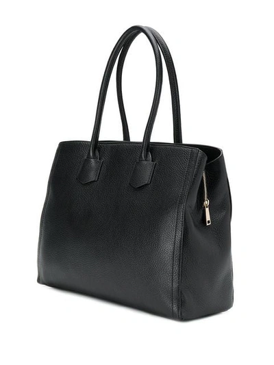 Shop Furla Pebbled Effect Tote In Black