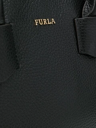 Shop Furla Pebbled Effect Tote In Black