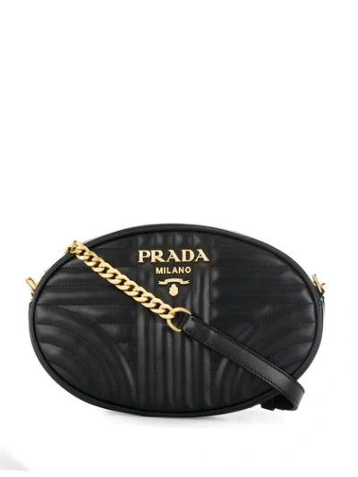 Shop Prada 'diagramme' Umhängetasche In Black