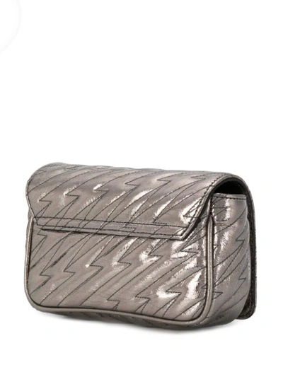 Shop Vivienne Westwood Quilted Metallic Crossbody Bag - Silver