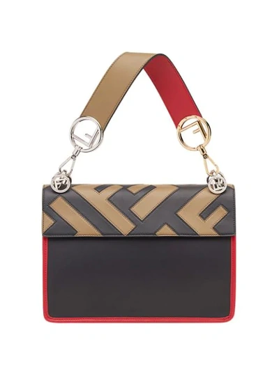 Shop Fendi Kan I F Shoulder Bag - Brown