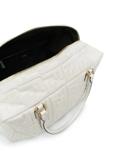 Shop Fendi Ff Motif Tote Bag - White