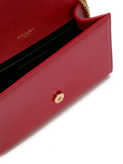 Shop Saint Laurent Monogram Shoulder Bag In Red