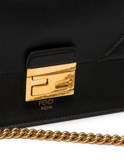 Shop Fendi Small Kan I Small Shoulder Bag In Black