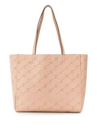 Shop Stella Mccartney Monogram Print Tote Bag - Pink