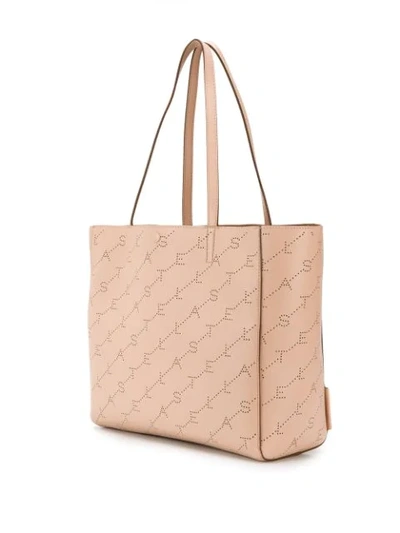 Shop Stella Mccartney Monogram Print Tote Bag - Pink